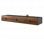 Тумба телевизионная 2,1м Bogemia Fly Wood Fa (Серый) (Lakobel/Черный) БМТ-2(Fly)