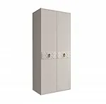Шкаф 2-х дв. (без зеркал) для платья и белья Bogemia-Farfalle (Шелк/Золото) БМШ2/2(Fa)