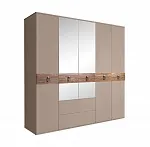 Шкаф 5-ти дверный с зеркалами, с выдвижными ящиками, Bogemia Wood Fa (Мокка/Хром) БМШ1/51(Wo)