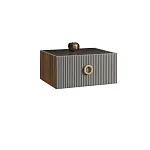 Тумба прикроватная Bogemia Woodline Fly Fi (Серый) (Lakobel/Золото) БМТП-1 (Woodline)(Fly)
