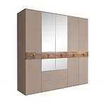 Шкаф 5-ти дверный с зеркалами, с выдвижными ящиками, Bogemia Wood Fa (Мокка/Золото) БМШ1/51(Wo)