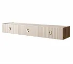 Тумба телевизионная 2,1м Bogemia Woodline Fly Fi (Слоновая кость) (Novabuk/Золото) БМТ-2 (Woodline)(Fly)
