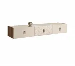 Тумба телевизионная 1,6м Bogemia Woodline Fly Fa (Слоновая кость) (Lakobel/Хром) БМТ-1[10] (Woodline)(Fly)