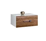 Тумба прикроватная Bogemia Fly Wood Wo (Белый) (Lakobel/Хром) БМТП-1(Fly)