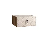 Тумба прикроватная Bogemia Woodline Fly Fa (Слоновая кость) (Novabuk/Черный) БМТП-1 (Woodline)(Fly)