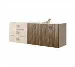 Комод для гостиной 1,6м Bogemia Fly Wood Fi (Слоновая кость) (Lakobel/Хром) БМКМ-4(Fly)