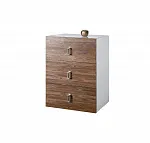 Комод Bogemia Fly Wood Fa (Белый) (Lakobel/Хром) БМКМ-1(Fly)