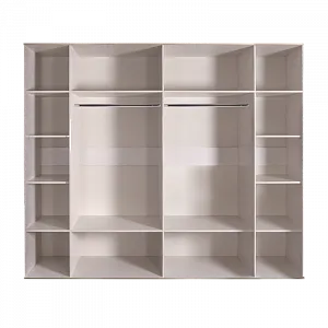 Шкаф 6-ти дв. (без зеркал) для платья и белья Римини СОЛО (серый золото) РМШ2/6 (s)