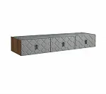 Тумба телевизионная 1,6м Bogemia Woodline Fly Fa (Серый) (Novabuk/Хром) БМТ-1 (Woodline)(Fly)