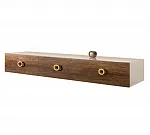 Тумба телевизионная 2,1м Bogemia Fly Wood Fi (Слоновая кость) (Lakobel/Золото) БМТ-2(Fly)