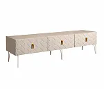 Тумба под телевизор 2.1 Bogemia-Farfalle (Ваниль) (Novabuk/Золото) БМТ-2(Fa)