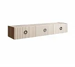 Тумба телевизионная 1,6м Bogemia Woodline Fly Fi (Слоновая кость) (Novabuk/Хром) БМТ-1 (Woodline)(Fly)