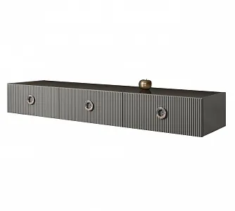 Тумба телевизионная 2,1м Bogemia Fly Fillini (Серый) (Lakobel/Хром) БМТ-2(Fly)