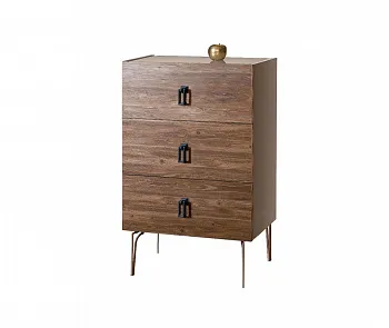Комод Bogemia Wood Fa (Мокка) (Lakobel/Черный) БМКМ-1(Wo)