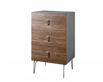 Комод Bogemia Wood Fa (Серый) (Novabuk/Хром) БМКМ-1(Wo)