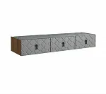 Тумба телевизионная 1,6м Bogemia Woodline Fly Fa (Серый) (Novabuk/Черный) БМТ-1 (Woodline)(Fly)