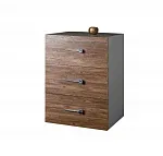 Комод Bogemia Fly Wood Wo (Серый) (Lakobel/Хром) БМКМ-1(Fly)
