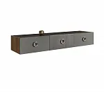 Тумба телевизионная 1,6м Bogemia Woodline Fly Fi (Серый) (Lakobel/Хром) БМТ-1[10] (Woodline)(Fly)
