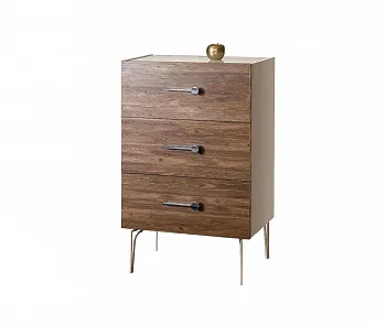 Комод Bogemia Wood Wo (Ваниль) (Lakobel/Хром) БМКМ-1(Wo)
