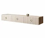Тумба телевизионная 2,1м Bogemia Woodline Fly Fi (Слоновая кость) (Lakobel/Золото) БМТ-2 (Woodline)(Fly)