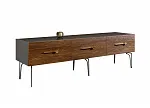 Тумба под телевизор 1.6 Bogemia Wood Wo (Серый) (Lakobel/Золото) БМТ-1(Wo)