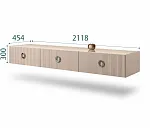Тумба телевизионная 2,1м Bogemia Fly Fillini (Ваниль) (Lakobel/Хром) БМТ-2(Fly)