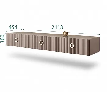 Тумба телевизионная 2,1м Bogemia Fly Fillini (Мокка) (Lakobel/Золото) БМТ-2(Fly)