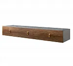 Тумба телевизионная 2,1м Bogemia Fly Wood Fa (Серый) (Novabuk/Золото) БМТ-2(Fly)