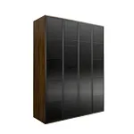 Шкаф 4-х дверный Bogemia Woodline Air (Wood/Черный) БМШ2/4(4)(Woodline)(Air)