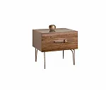 Тумба прикроватная Bogemia Wood Wo (Мокка) (Lakobel/Золото) БМТП-1(Wo)