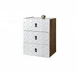 Комод Bogemia Woodline Fly Fa (Белый) (Lakobel/Черный) БМКМ-1 (Woodline)(Fly)