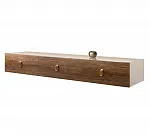 Тумба телевизионная 2,1м Bogemia Fly Wood Fa (Слоновая кость) (Lakobel/Золото) БМТ-2(Fly)