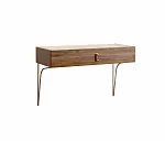 Стол туалетный (консоль) Bogemia Wood Fa (Мокка) (Novabuk/Золото) БМСТ-1(Wo)