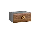 Тумба прикроватная Bogemia Fly Wood Fi (Серый) (Novabuk/Золото) БМТП-1(Fly)