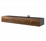 Тумба телевизионная 2,1м Bogemia Fly Wood Fa (Серый) (Lakobel/Золото) БМТ-2(Fly)