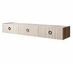 Тумба телевизионная 2,1м Bogemia Woodline Fly Fi (Слоновая кость) (Novabuk/Хром) БМТ-2 (Woodline)(Fly)