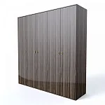 Шкаф 5-ти дв. для платья и белья Римини (орех империя золото) РМШ2/5