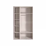 Шкаф 3-х дв. (без зеркал) для платья и белья Bogemia Wood Fi (Слоновая кость/Хром) БМШ2/3(Wo)