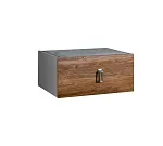 Тумба прикроватная Bogemia Fly Wood Fa (Серый) (Novabuk/Хром) БМТП-1(Fly)