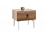 Тумба прикроватная Bogemia Wood Fa (Слоновая кость) (Lakobel/Черный) БМТП-1(Wo)