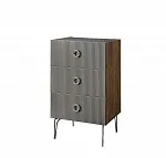 Комод Bogemia Woodline Fi (Серый) (Novabuk/Хром) БМКМ-1