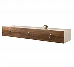 Тумба телевизионная 2,1м Bogemia Fly Wood Fa (Слоновая кость) (Lakobel/Хром) БМТ-2(Fly)
