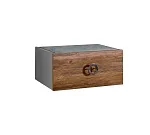 Тумба прикроватная Bogemia Fly Wood Fi (Серый) (Novabuk/Хром) БМТП-1(Fly)
