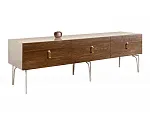 Тумба под телевизор 1.6 Bogemia Wood Fa (Слоновая кость) (Lakobel/Золото) БМТ-1(Wo)