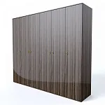 Шкаф 6-ти дв. для платья и белья Римини (орех империя золото) РМШ2/6