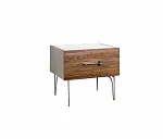 Тумба прикроватная Bogemia Wood Wo (Шелк) (Novabuk/Хром) БМТП-1(Wo)