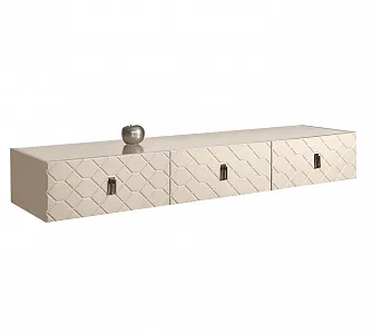 Тумба телевизионная 2,1м Bogemia Fly Farfale (Слоновая кость) (Lakobel/Черный) БМТ-2(Fly)
