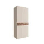 Шкаф 2-х дв. (без зеркал) для платья и белья Bogemia Wood Fa (Слоновая кость/Золото) БМШ2/2(Wo)