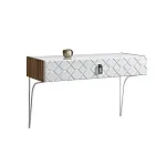 Стол туалетный Bogemia Woodline Fa (Белый) (Lakobel/Хром) БМСТ-1