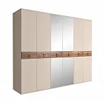 Шкаф 6-ти дв. (с зеркалами) для платья и белья Bogemia Wood Fa (Ваниль/Золото) БМШ1/6(Wo)